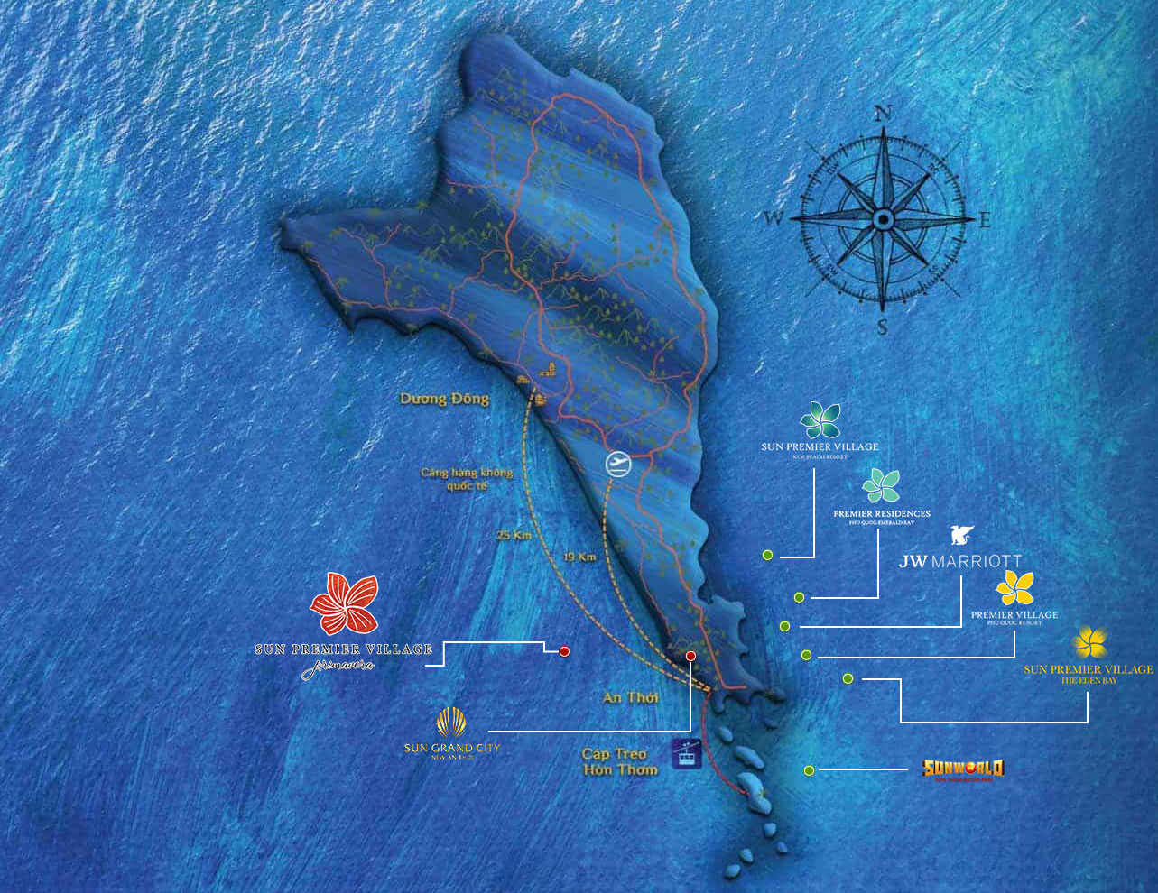 Bản đồ vị trí Shophouse Địa Trung Hải Phú Quốc
